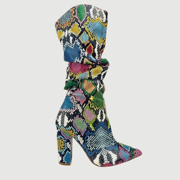 Rainbow Snakeskin Boots - Picture 1 of 5